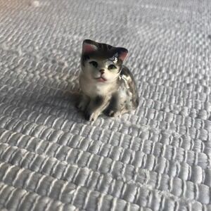 Vintage Mini Ceramic Cat Figurine